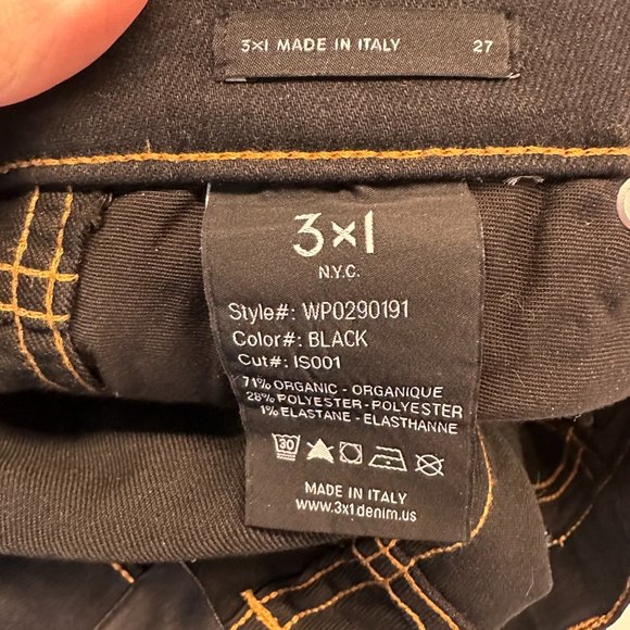 3x1 Kaya Split Jeans in Dark Blue Denim - Picture 7 of 7